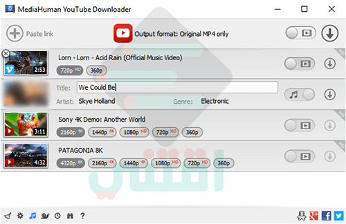 برنامج لتحميل الفيديوهات من على اليوتيوب للكمبيوتر YouTube Downloader