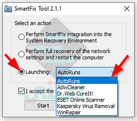 برنامج اصلاح اخطاء النظام وحذف الفيروسات SmartFix Tool