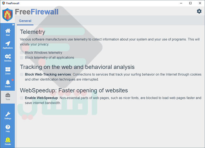 برنامج جدار ناري للكمبيوتر مجاناً Evorim Free Firewall