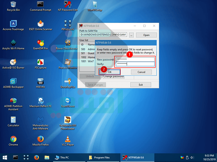 طريقة حذف باسورد ويندوز 7 / 8 / 8.1 / 10 و XP مجاناً عن طريق USB أو DVD