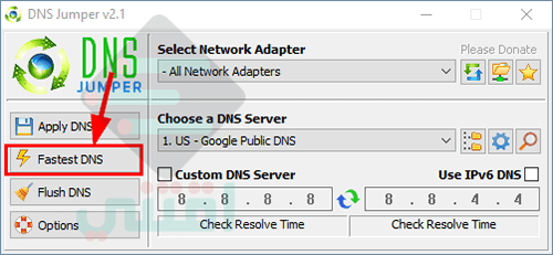 طريقة معرفة أسرع DNS للكمبيوتر واستخدامه لزيادة سرعة الانترنت