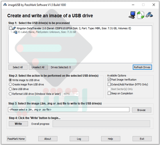 برنامج حرق الويندوز على فلاشة USB مجاناً ImageUSB