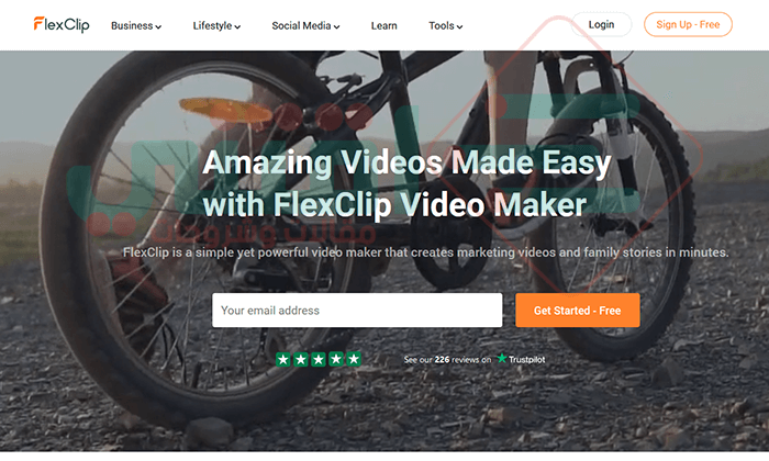موقع عمل مقدمة فيديو احترافية اون لاين مجاناً FlexClip online video maker
