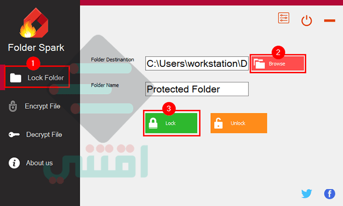 برنامج قفل الملفات بكلمة سر Folder Spark مجاناً للكمبيوتر