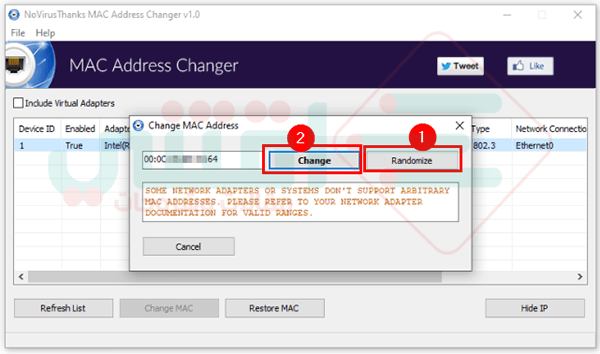 Change MAC Address 2