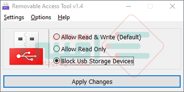 برنامج تعطيل وتمكين منافذ USB و DVD للكمبيوتر Removable Access Tool