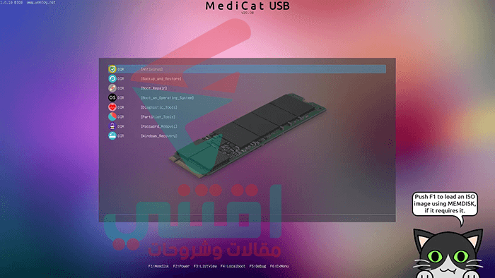 قرص الصيانة والانقاذ MediCat USB With Mini Windows 10 PE