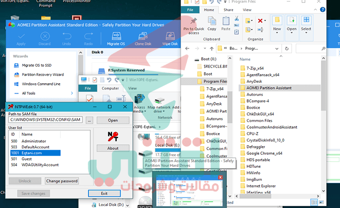 تشغيل اسطوانة Windows 10 PE من البوت من الفلاشة أو الاسطوانة